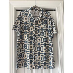 Men's Howler Brothers Palapa Terry Shirt in the Talavera pattern Size Large